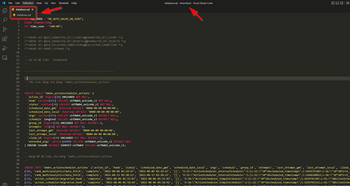 mo-database.sql-trong-Visual-Studio-Code