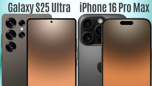 iPhone 16 Pro Max với cảm biến chính 48MP và Galaxy S25 Ultra với camera chính 200MP